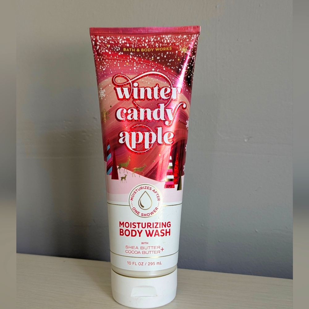 Bath & Body Works Winter Candy Apple Body Wash - Pink and Red